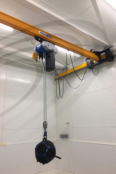 IAC Acoustics reverberation chamber inside test station